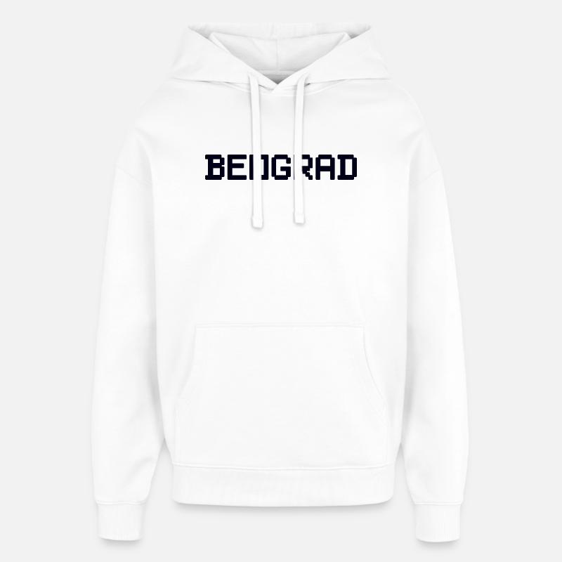 Belgrade Belgrade - Sweat à capuche unisexe Stanley/Stella Oversized - blanc