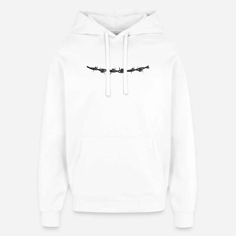 stacheldraht - Sweat à capuche unisexe Stanley/Stella Oversized - blanc