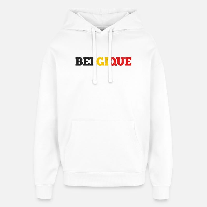 Belgique - Sweat à capuche unisexe Stanley/Stella Oversized - blanc