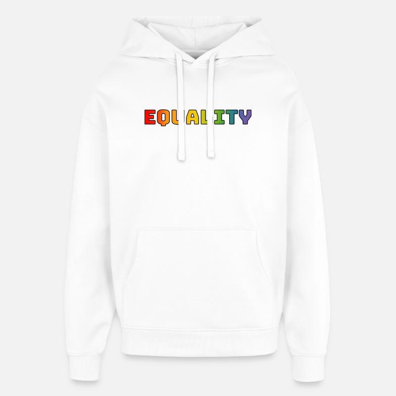 Rainbow equality 1 - Oversized Unisex Hoodie by Stanley/Stella - white