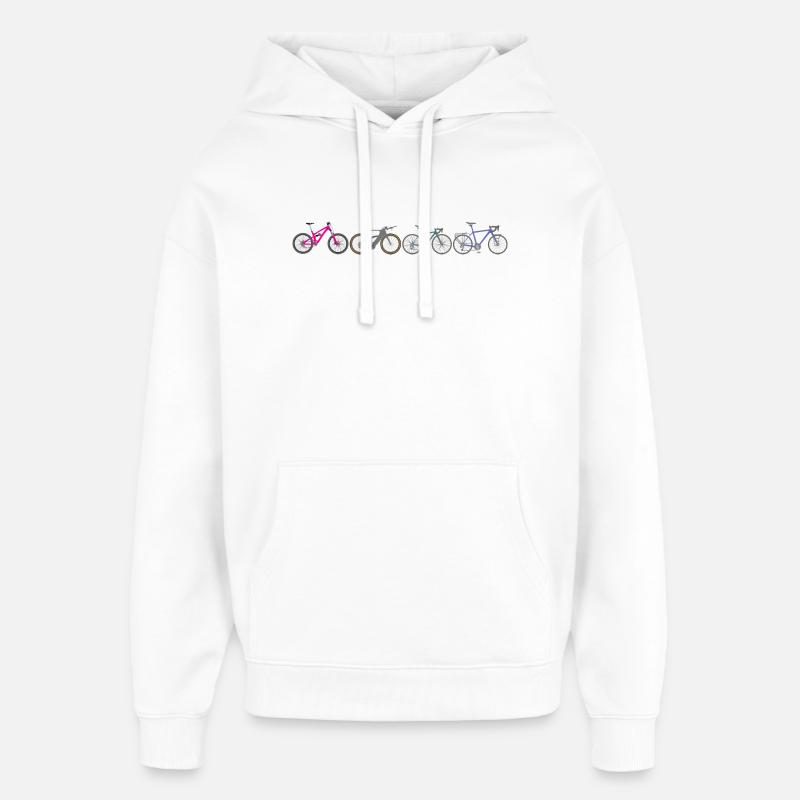 Défilé de vélos Vivid - Sweat à capuche unisexe Stanley/Stella Oversized - blanc