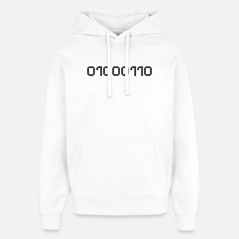 Notation binaire - 70 - Sweat à capuche unisexe Stanley/Stella Oversized - blanc