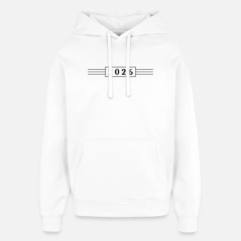 Année 2026 - Sweat à capuche unisexe Stanley/Stella Oversized - blanc
