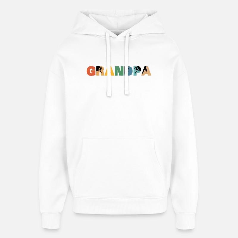 Grimpeur Papi Alpiniste Papi - Sweat à capuche unisexe Stanley/Stella Oversized - blanc