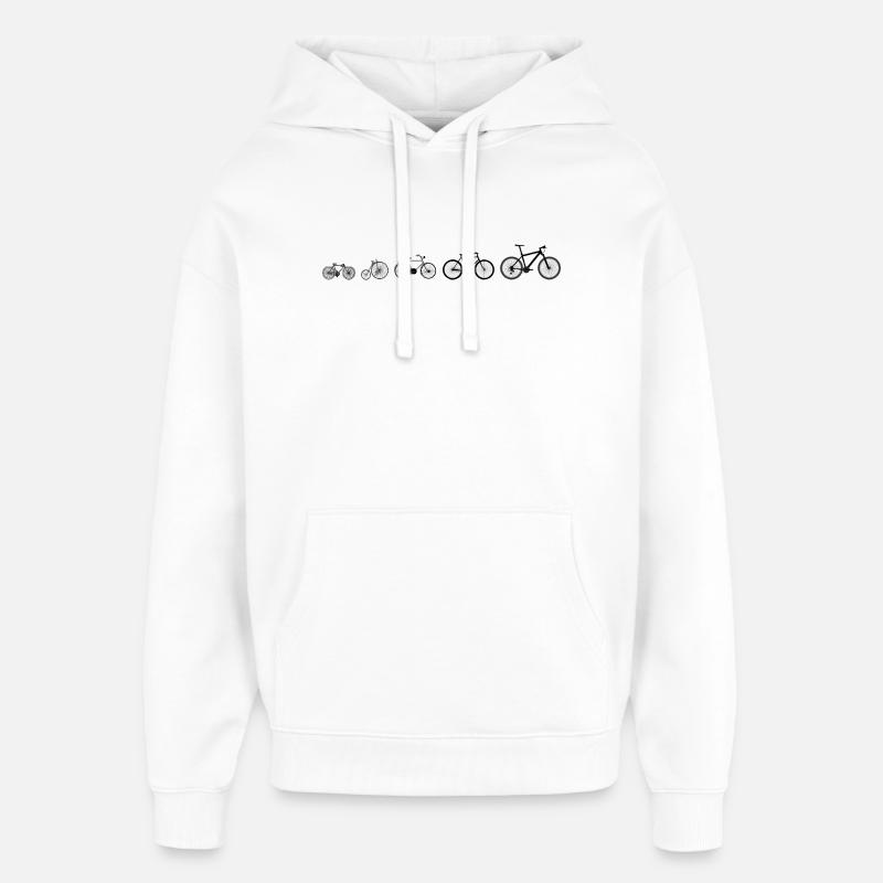 Évolution vélo  - Sweat à capuche unisexe Stanley/Stella Oversized - blanc