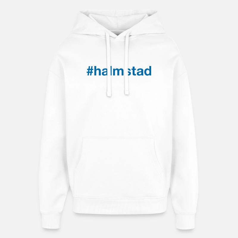 Halmstad Sverige Suède Schweden - Sweat à capuche unisexe Stanley/Stella Oversized - blanc