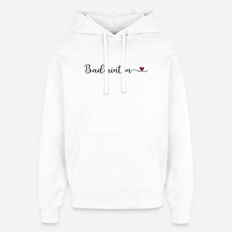 Badminton - Oversized Unisex Hoodie by Stanley/Stella - white