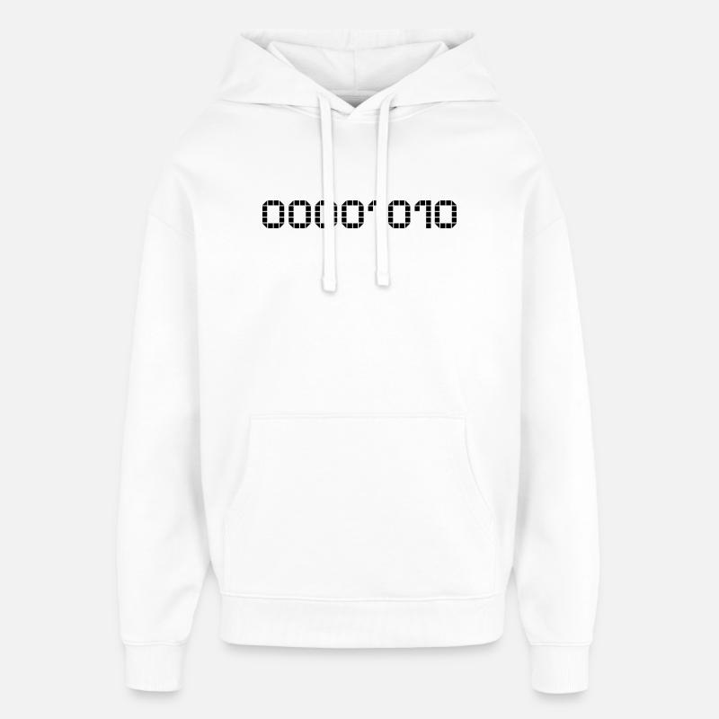 Notation binaire - 10 - Sweat à capuche unisexe Stanley/Stella Oversized - blanc