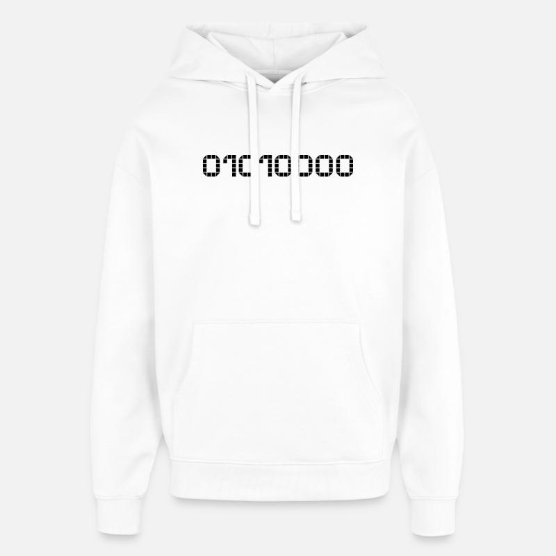 Binary notation - 80 - Oversized Unisex Hoodie by Stanley/Stella - white