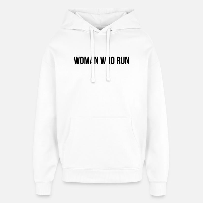 Femme qui cour - Sweat à capuche unisexe Stanley/Stella Oversized - blanc