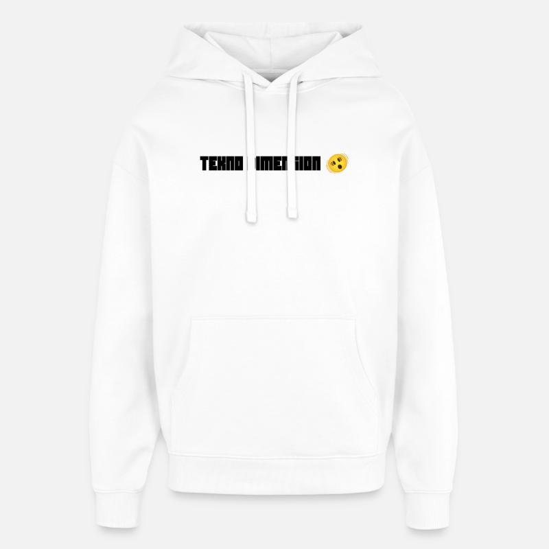 Tekno Dimension - Sweat à capuche unisexe Stanley/Stella Oversized - blanc