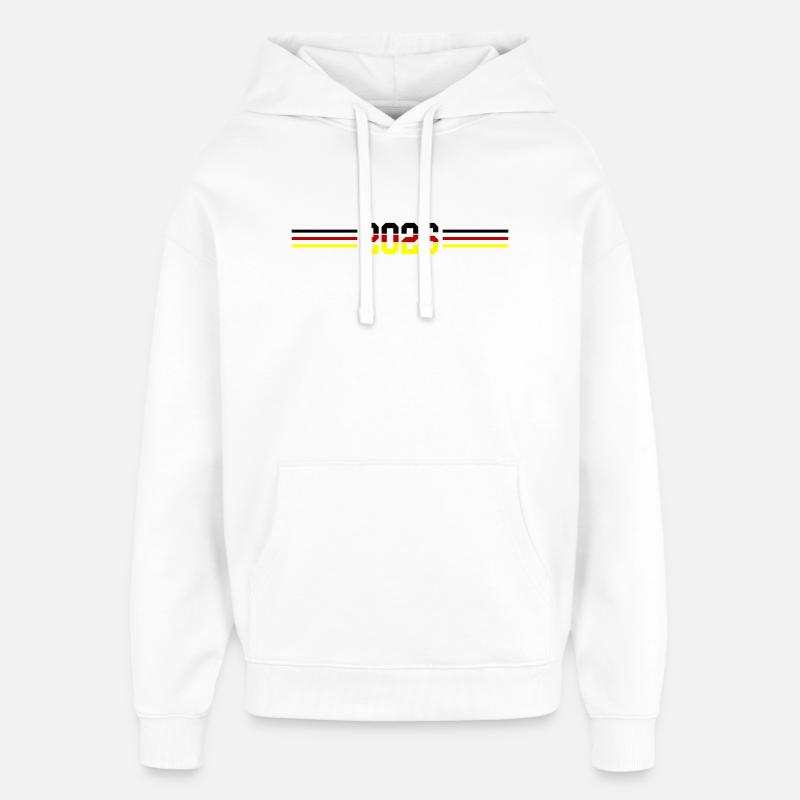 Drapeau allemand 2026 - Sweat à capuche unisexe Stanley/Stella Oversized - blanc
