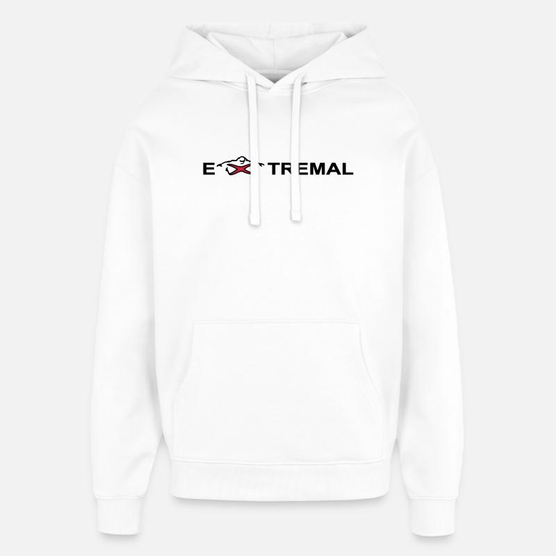 Extremal - Oversized Unisex Hoodie von Stanley/Stella - Weiß
