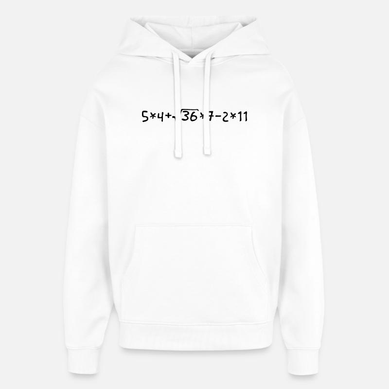 40e anniversaire - une tâche mathématique... - Sweat à capuche unisexe Stanley/Stella Oversized - blanc