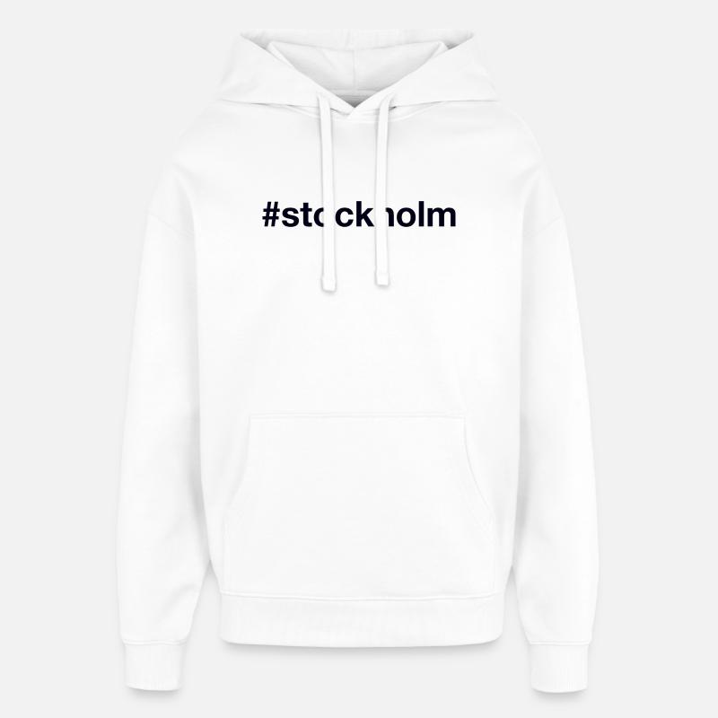 STOCKHOLM Suède Sverige Schweden - Sweat à capuche unisexe Stanley/Stella Oversized - blanc