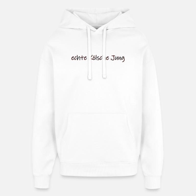 echte Kölsche Jung - Oversized Unisex Hoodie von Stanley/Stella - Weiß
