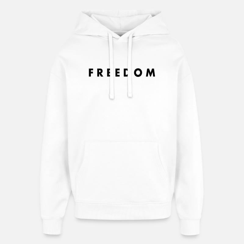 Liberté - Sweat à capuche unisexe Stanley/Stella Oversized - blanc