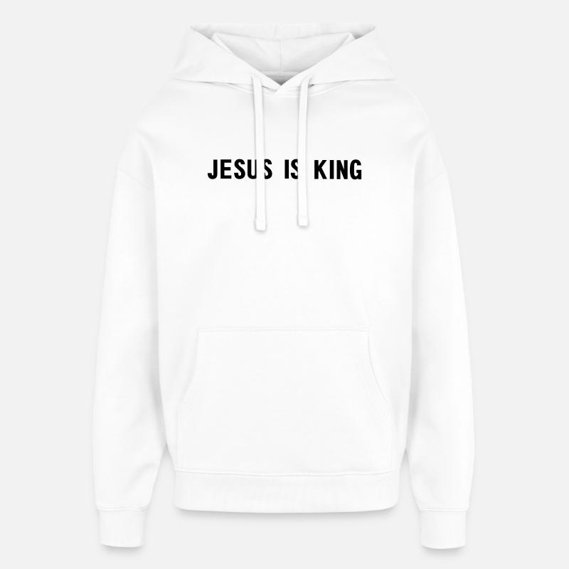 Jésus est roi - Sweat à capuche unisexe Stanley/Stella Oversized - blanc