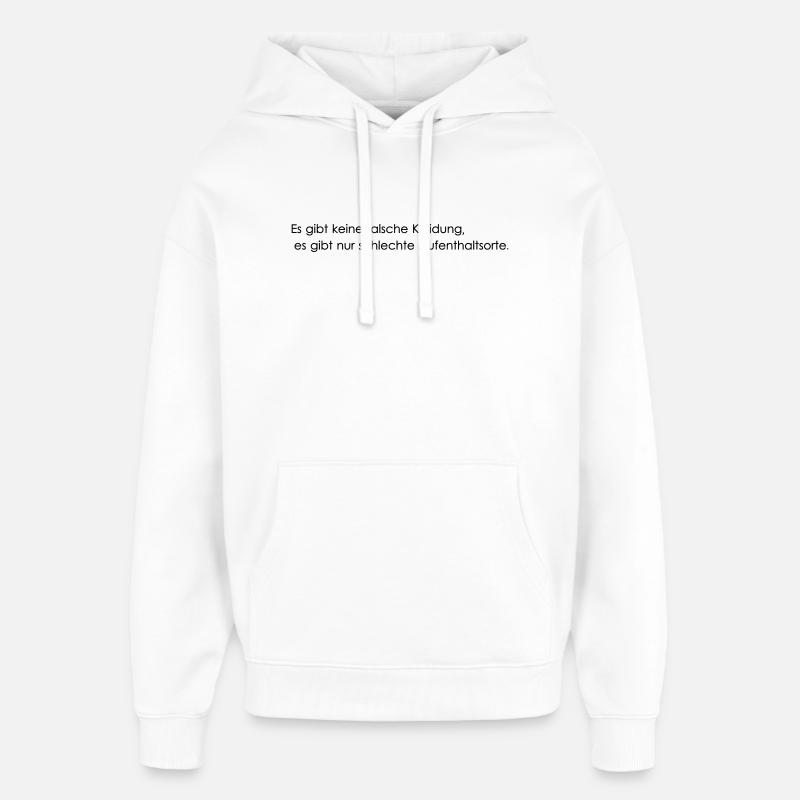falsche Kleidung - Oversized Unisex Hoodie von Stanley/Stella - Weiß