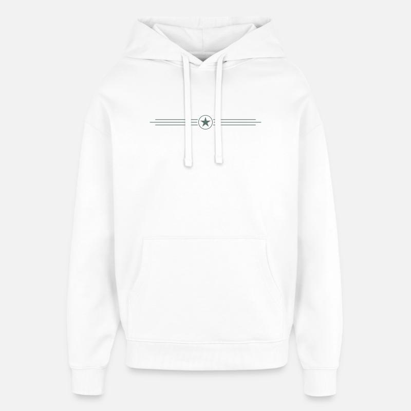Étoile - Sweat à capuche unisexe Stanley/Stella Oversized - blanc