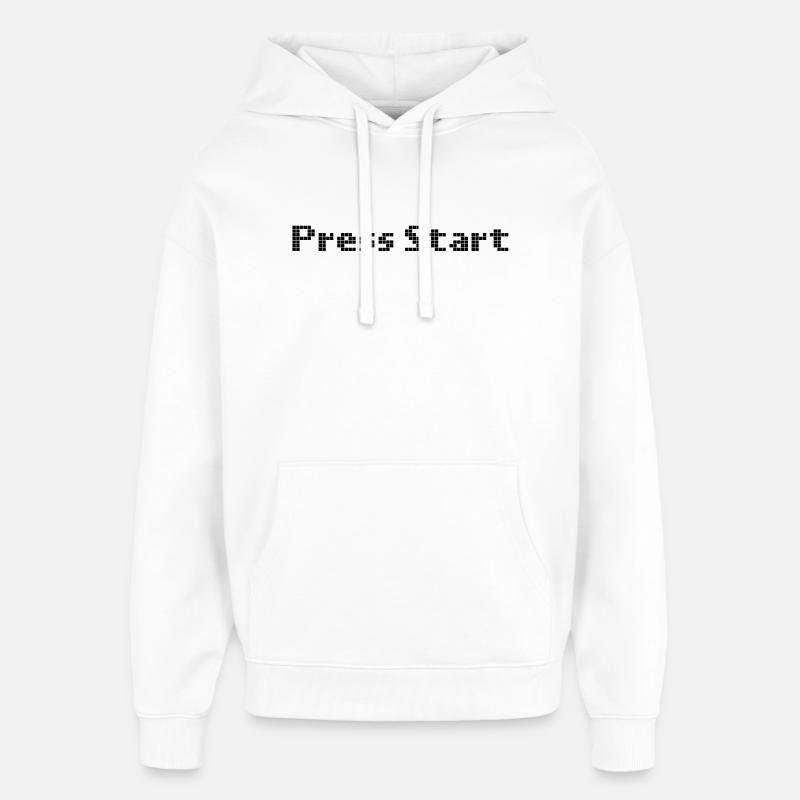 press start - space invader - Oversized Unisex Hoodie von Stanley/Stella - Weiß