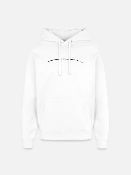 coup de pinceau rayé ligne - Sweat à capuche unisexe Stanley/Stella Oversized - blanc