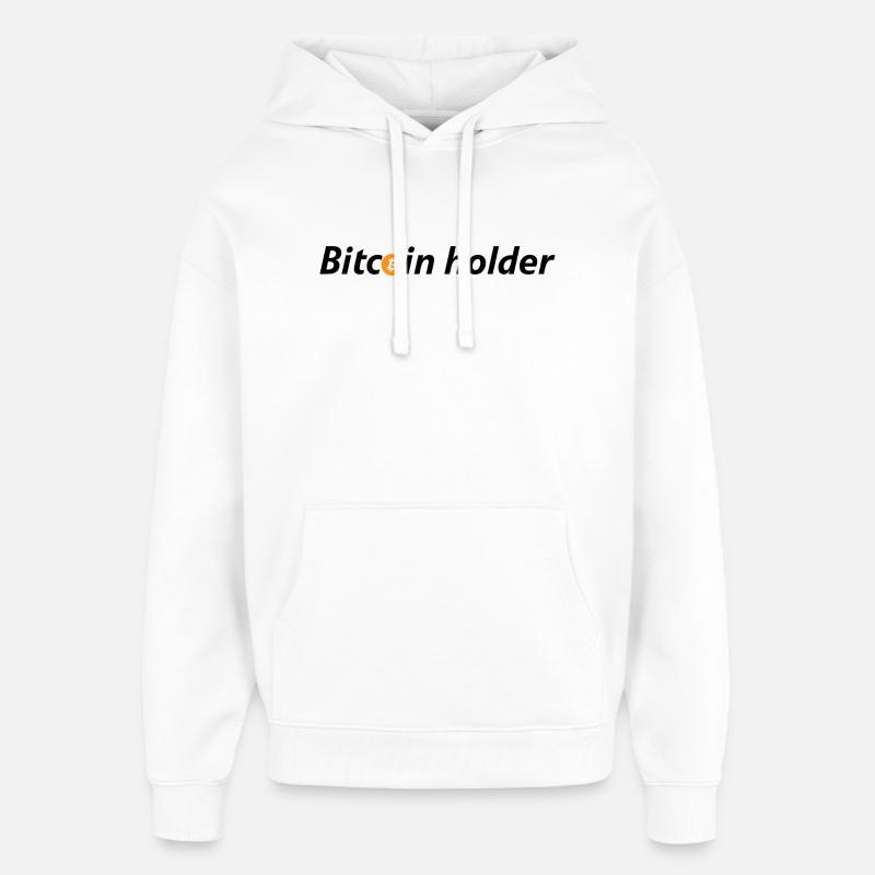 Bitcoin holder - Sweat à capuche unisexe Stanley/Stella Oversized - blanc