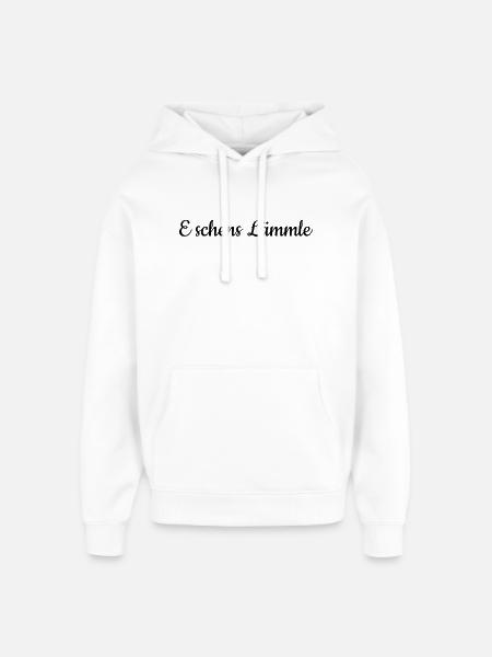 E schens Lämmle - Sweat à capuche unisexe Stanley/Stella Oversized - blanc