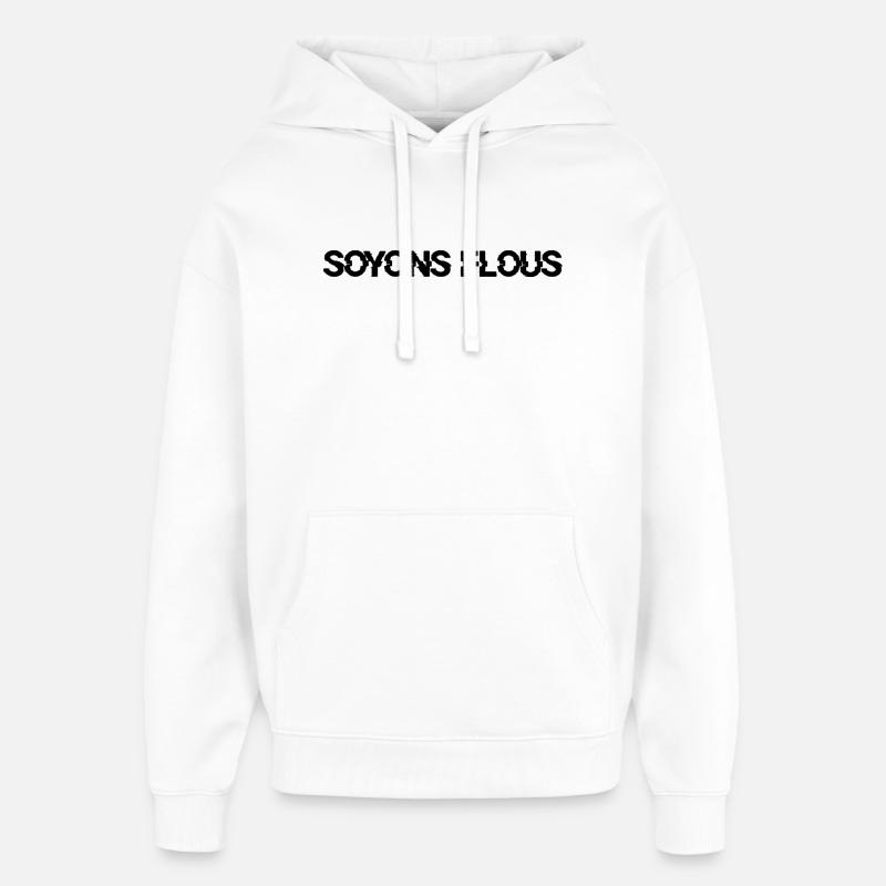 Soyons flous - Sweat à capuche unisexe Stanley/Stella Oversized - blanc