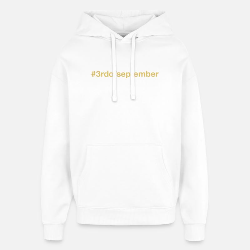 Né le 3 Septembre Anniversaire - Sweat à capuche unisexe Stanley/Stella Oversized - blanc