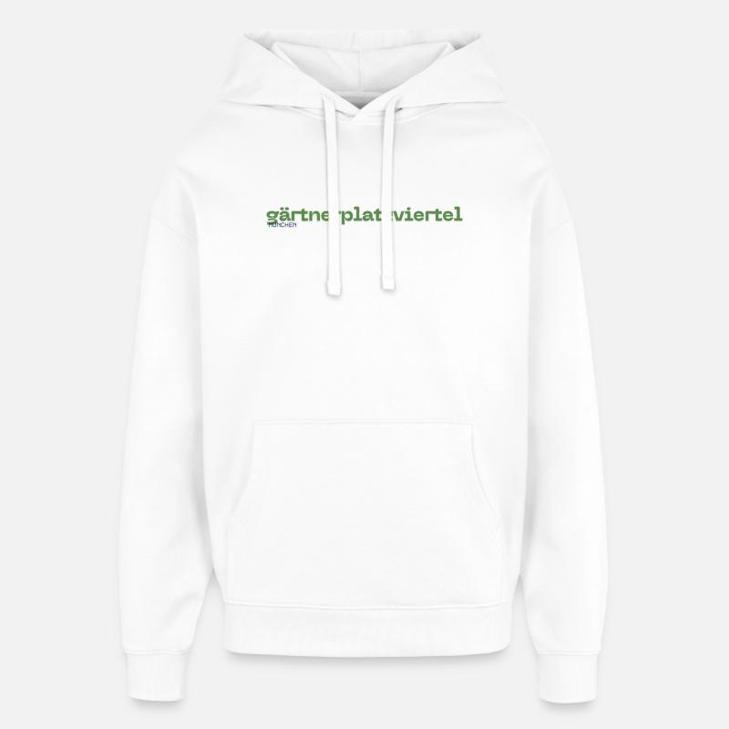 Gärtnerplatzviertel Quartiere di Monaco di Baviera - Stanley/Stella Oversized Felpa con cappuccio unisex - bianco