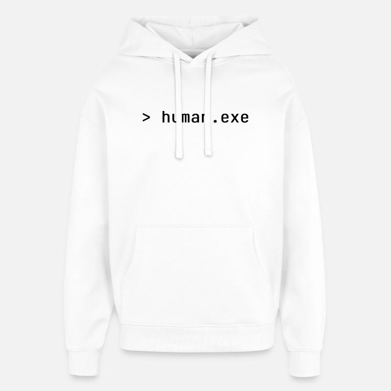 human.exe - Sweat à capuche unisexe Stanley/Stella Oversized - blanc