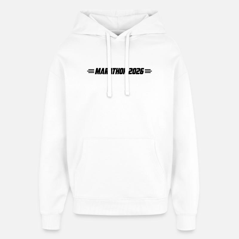 Marathon 2026 - Sweat à capuche unisexe Stanley/Stella Oversized - blanc