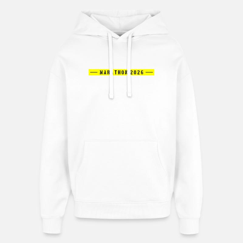 Marathon 2026 - Sweat à capuche unisexe Stanley/Stella Oversized - blanc