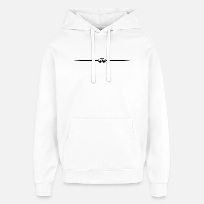 Ski Goggles Line Ski Mountains - Oversized Unisex Hoodie by Stanley/Stella - white