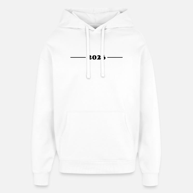 2026 hjerneslag - Stanley/Stella Oversized Hettegenser unisex - hvit