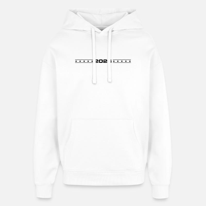 Ligne d’année 2026 - Sweat à capuche unisexe Stanley/Stella Oversized - blanc