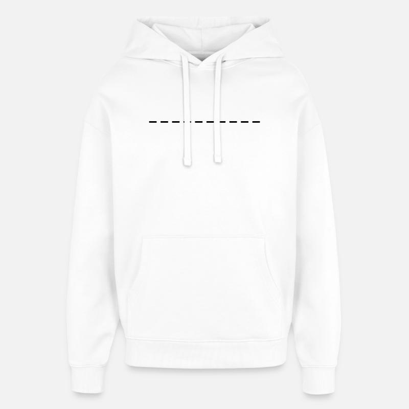 Line dashed symbol stroke - Oversized Unisex Hoodie by Stanley/Stella - white