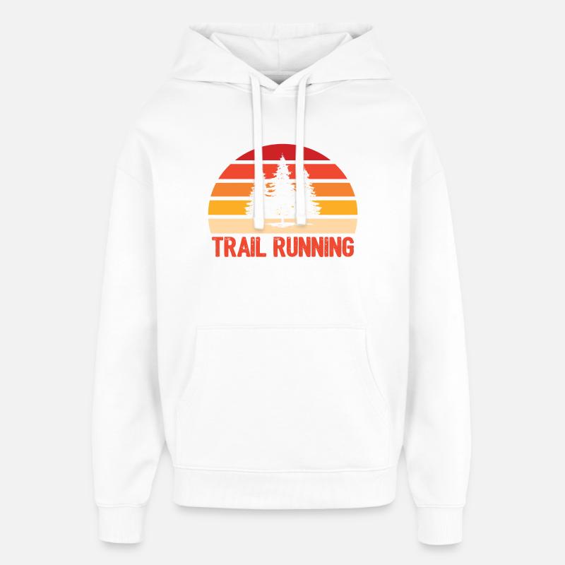 Trail Running - Sweat à capuche unisexe Stanley/Stella Oversized - blanc