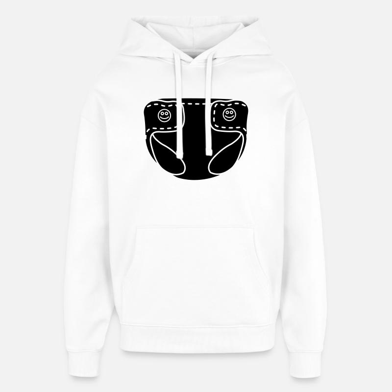 Couche bébé - Sweat à capuche unisexe Stanley/Stella Oversized - blanc