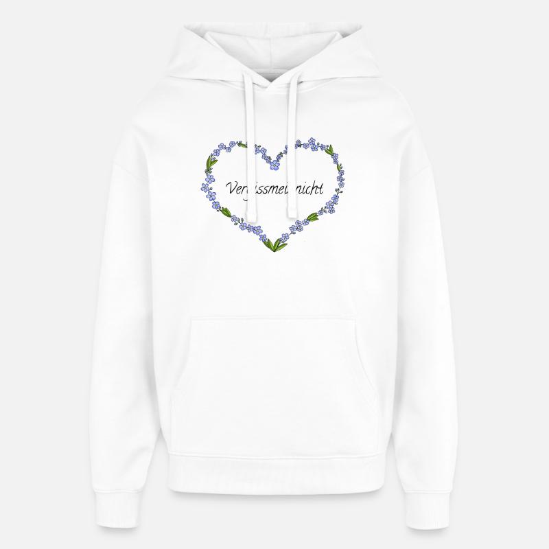 Myosotis - Sweat à capuche unisexe Stanley/Stella Oversized - blanc