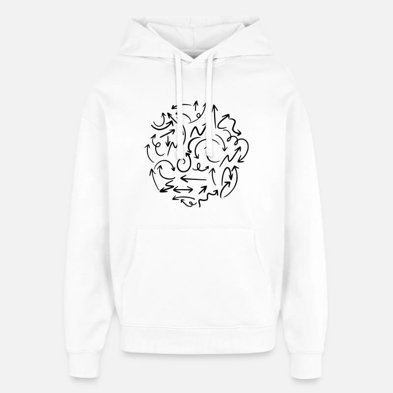 Il m’a demandé mon chemin - Sweat à capuche unisexe Stanley/Stella Oversized - blanc