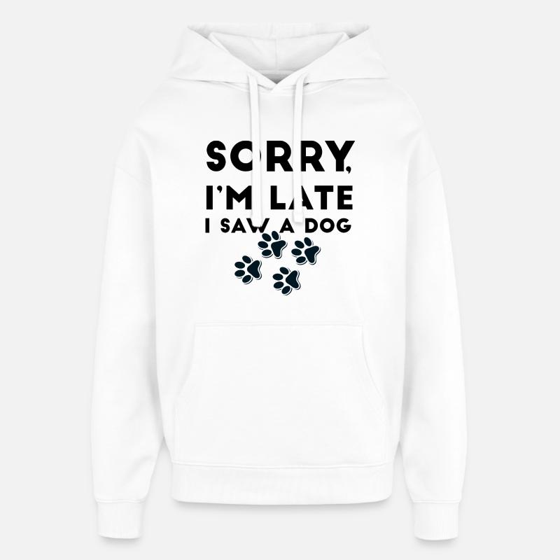 Pawprint Quartet Outline - Sweat à capuche unisexe Stanley/Stella Oversized - blanc