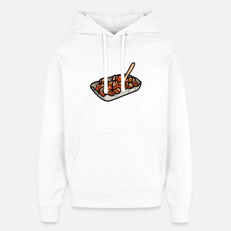 Berlin Currywurst Bratwurst Wurst Curry Grill - Sweat à capuche unisexe Stanley/Stella Oversized - blanc