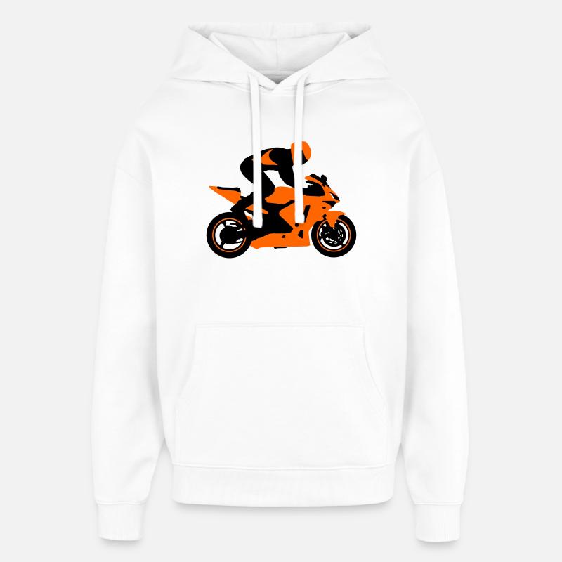 Cascadeur à moto - Sweat à capuche unisexe Stanley/Stella Oversized - blanc