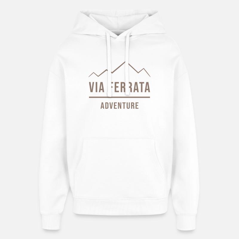 Aventure Via Ferrata - Sweat à capuche unisexe Stanley/Stella Oversized - blanc