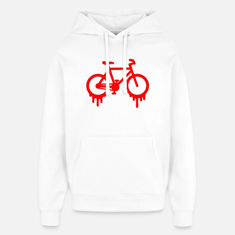 Graffiti de vélo dégoulinant - Sweat à capuche unisexe Stanley/Stella Oversized - blanc