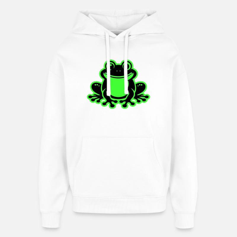 Toad Comic Frog - Oversized Unisex Hoodie by Stanley/Stella - white