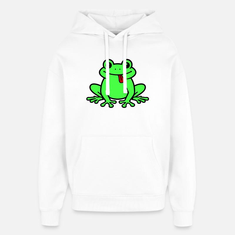 Toad Comic Frog - Oversized Unisex Hoodie by Stanley/Stella - white
