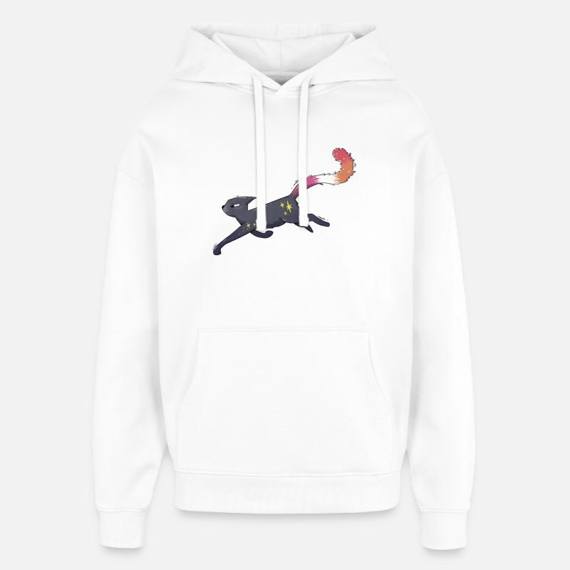 Fierté lesbienne chatte mignonne - Sweat à capuche unisexe Stanley/Stella Oversized - blanc